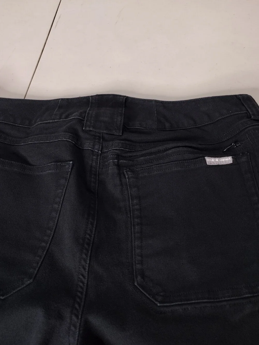Duluth Trading Co Black Straight-Leg Work Pants Sz 10×29
